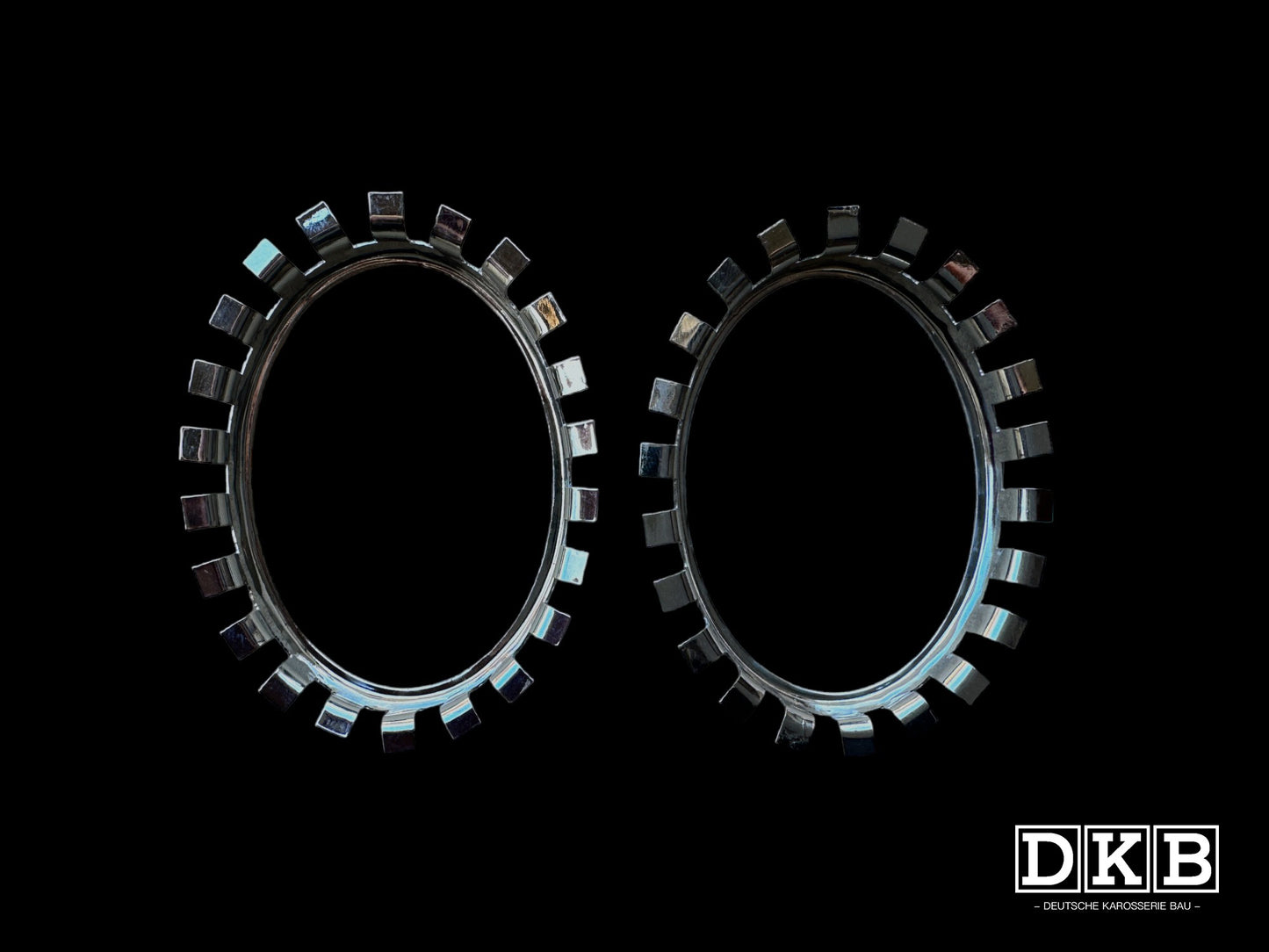 Heart Taillight Bezels, Beetle, Zwitter & Oval, 1952-55, Pair